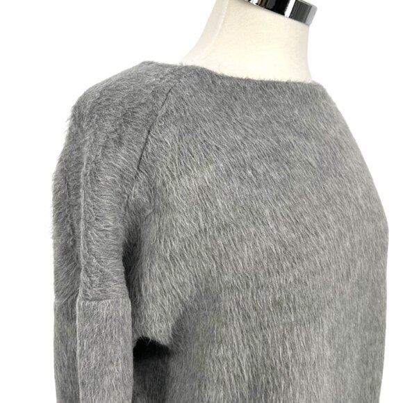 Theory Textured Cozy Pullover Classic Sweater Gray Size Medium - Picture 5 of 11
